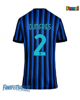 Inter Milan Denzel Dumfries #2 Tricou Fotbal Replică 2025-26 Femei Acasa